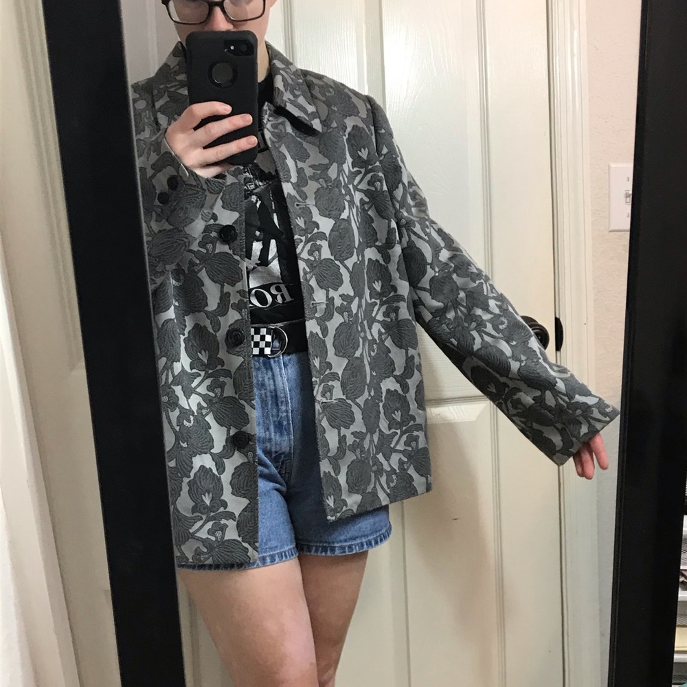 Sag Harbor Gray Floral Blazer